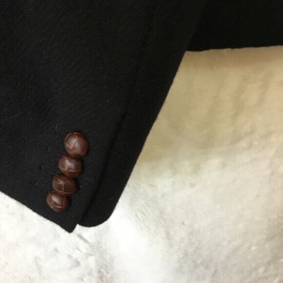 J. Crew Black with Brown Button Wool Blazer - Picture 12 of 15